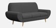 Jessy Velvet Fabric 3 Seater Sofa In Grey Colour