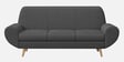 Jessy Velvet Fabric 3 Seater Sofa In Grey Colour