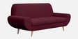 Jessy Velvet Fabric 3 Seater Sofa In Maroon Colour