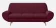 Jessy Velvet Fabric 3 Seater Sofa In Maroon Colour