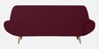 Jessy Velvet Fabric 3 Seater Sofa In Maroon Colour