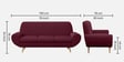 Jessy Velvet Fabric 3 Seater Sofa In Maroon Colour