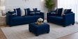 Jester 3+2 Velvet Suede Fabric Seater Sofa Set In Blue Colour Jester 3+2 Velvet Suede Fabric Seater Sofa Set In Blue Colour