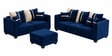 Jester 3+2 Velvet Suede Fabric Seater Sofa Set In Blue Colour Jester 3+2 Velvet Suede Fabric Seater Sofa Set In Blue Colour