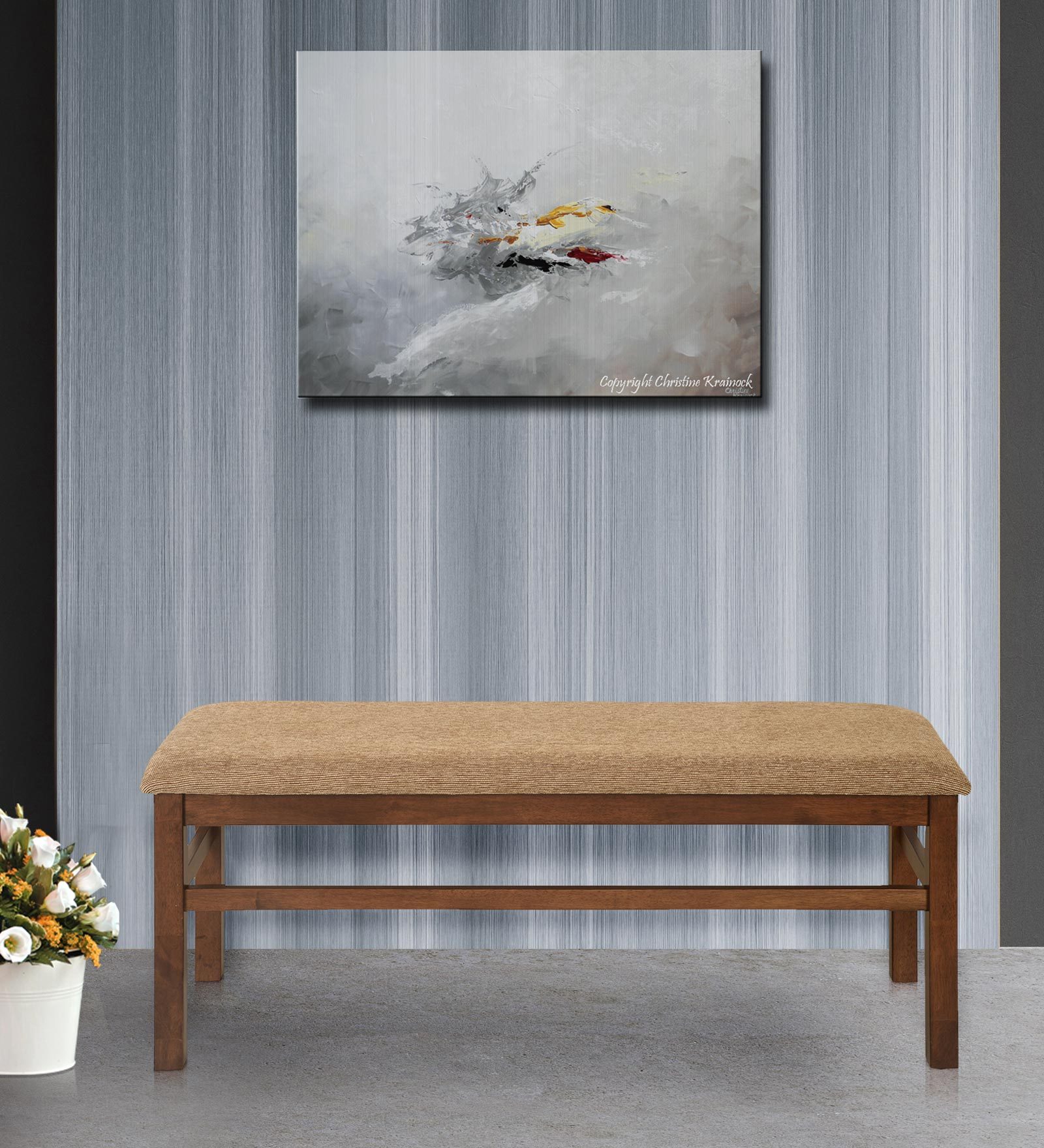 Jewel Bench in Walnut Finish