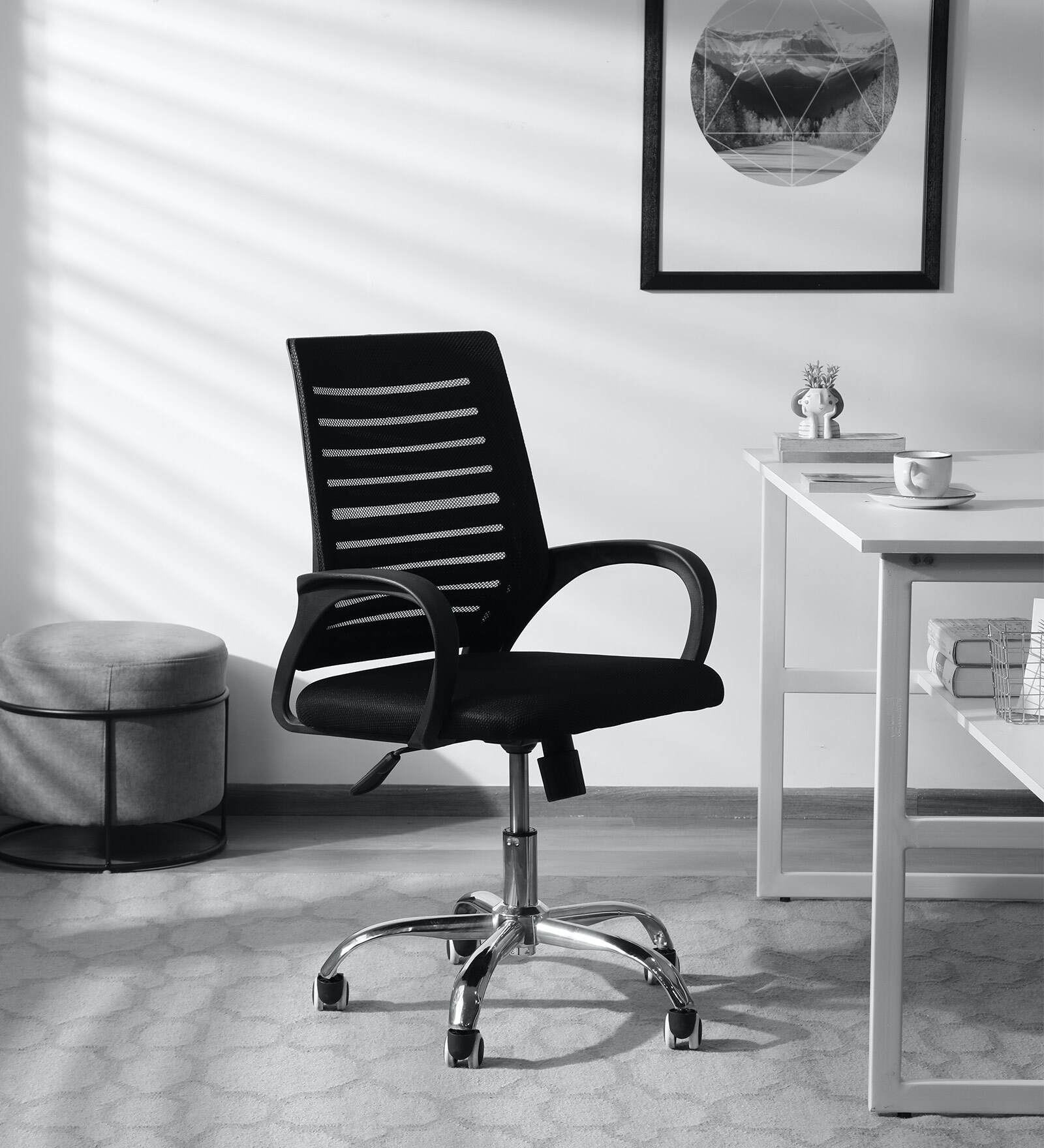 Buy Jewel Plus Medium Back Ergonomic Chair in Black Colour at 37 OFF