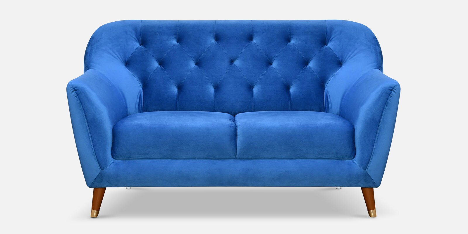 Jennifer 2 Seater Fabric Sofa In Lapis Blue Colour