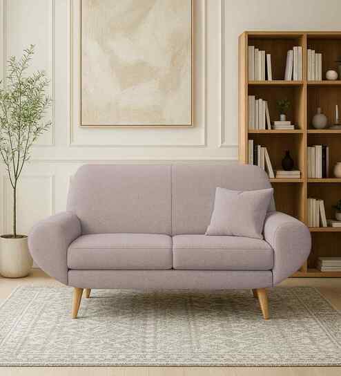 Jessy Fabric 2 Seater Sofa in Almond Beige Colour
