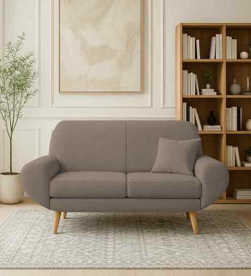 Jessy Fabric 2 Seater Sofa in Hazel Beige Colour