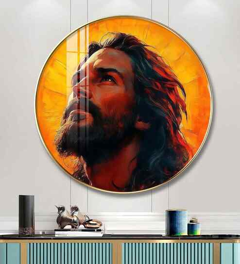 Jesus Christ Blessing Acrylic Round Wall Art