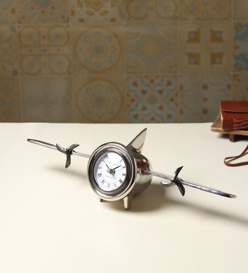 Jettison Table Clock In Silver