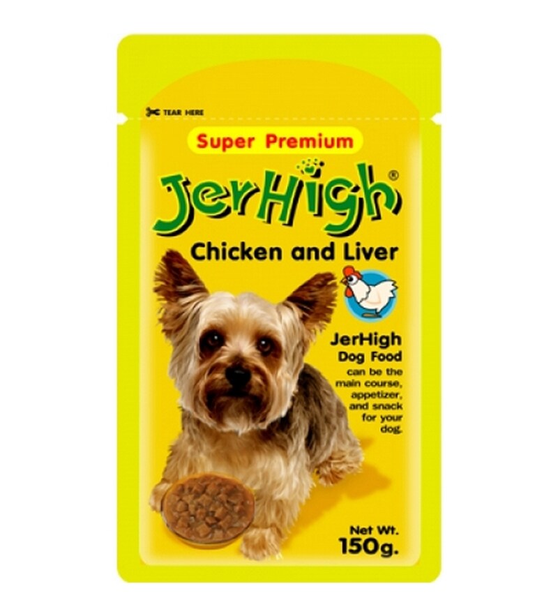 Buy JERHIGH Chicken & Liver in Gravy Dog Food 150g Pack of 4 Online Food Dog Supplies