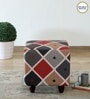 Jean Fabric Seating Stool In Chestnut Color