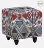 Jean Fabric Seating Stool In Provincial Teak Finish