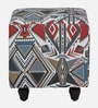 Jean Fabric Seating Stool In Provincial Teak Finish