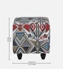 Jean Fabric Seating Stool In Provincial Teak Finish