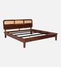 Malmo Sheesham Wood King Size Platform Bed  In Honey Oak Finish