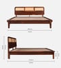Malmo Sheesham Wood King Size Platform Bed  In Honey Oak Finish