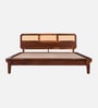 Malmo Sheesham Wood King Size Platform Bed  In Honey Oak Finish