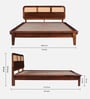 Malmo Sheesham Wood King Size Platform Bed  In Provential Teak Finish