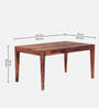 Jeck Solid Wood 4 Seater Dining Set In Teak Finish