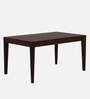 Jeck Solid Wood 4 Seater Dining Set In Walnut Finish