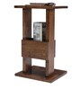 Jefferson Solid Wood C-Shape End Table in Warm Finish