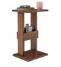 Jefferson Solid Wood C-Shape End Table in Warm Finish