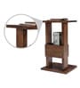 Jefferson Solid Wood C-Shape End Table in Warm Finish