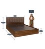 Jefferson King Size Bed with Box Storage in Mindy Oak Colour