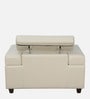 Penza Leatherette 1 Seater Sofa In Cream Colour