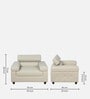 Penza Leatherette 1 Seater Sofa In Cream Colour