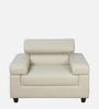 Penza Leatherette 1 Seater Sofa In Cream Colour