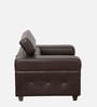 Penza Leatherette 1 Seater Sofa In Dark Brown Colour