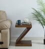 Jelks Sheesham Wood End Table in Scratch Resistant Provincial Teak Finish