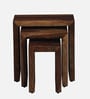 Jelks Solid Wood Nest Of Tables In Scratch Resistant Provincial Teak Finish