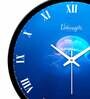 Jellyfish Designer Plastic Wall Clock In Blue
