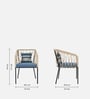 Jenko Metal Outdoor Bar Chair In Blue Colour Jenko Metal Outdoor Bar Chair In Blue Colour