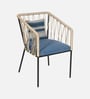 Jenko Metal Outdoor Bar Chair In Blue Colour Jenko Metal Outdoor Bar Chair In Blue Colour