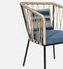 Jenko Metal Outdoor Bar Chair In Blue Colour Jenko Metal Outdoor Bar Chair In Blue Colour