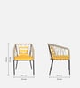 Jenko Metal Outdoor Bar Chair In Yelow Colour Jenko Metal Outdoor Bar Chair In Yelow Colour