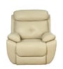 4 Square Leatherette Motorized 1 Seater Recliner In Beige Colour