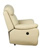 4 Square Leatherette Motorized 1 Seater Recliner In Beige Colour