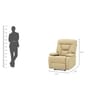 Jennifer Leatherette 1 Seater Manual Recliner In Cream Color