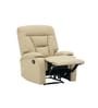 Jennifer Leatherette 1 Seater Manual Recliner In Cream Color