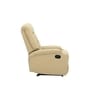 Jennifer Leatherette 1 Seater Manual Recliner In Cream Color