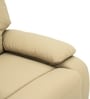 Jennifer Leatherette 1 Seater Manual Recliner In Cream Color