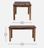 Petersburg Sheesham Wood 6 Seater Dining Set In Rustic Finish
