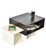 Jersey Coffee Table in White & Brown Colour