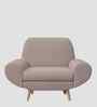 Jessy Fabric 1 Seater Sofa in Almond Beige Colour